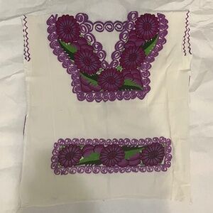 Purple embroidered shirt
